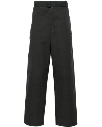 Lemaire Straight-leg Belted Trousers - Black