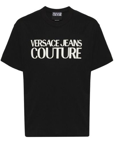 Versace T-shirt Met Logoprint - Zwart