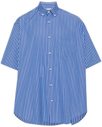 Vetements Striped Poplin Shirt - Blue