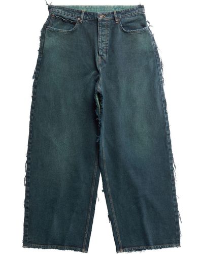 Balenciaga Wide-leg Paneled Jeans - Blue
