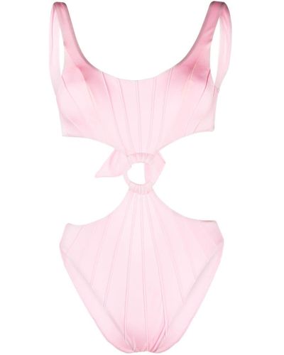 Noire Swimwear Badeanzug mit Cut-Outs - Pink