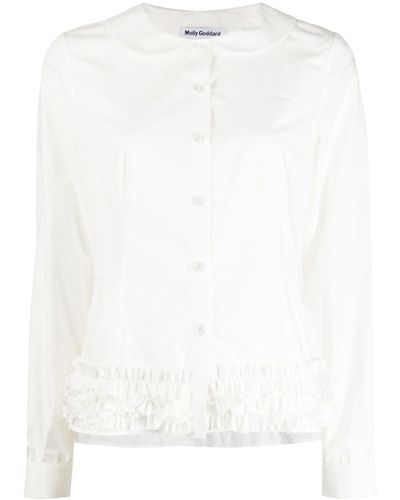 Molly Goddard Ruffled Cotton Shirt - White