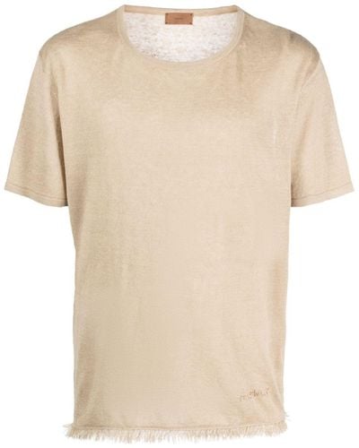 Alanui T-shirt en lin à logo brodé - Neutre