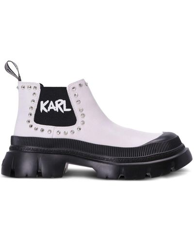 Karl Lagerfeld Trekka Max スタッズ ブーツ - ホワイト