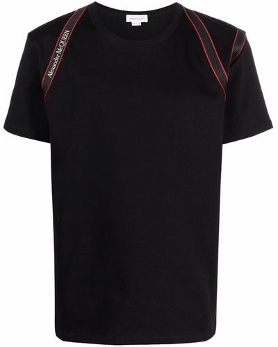 Alexander McQueen T-shirt Met Logoband - Zwart