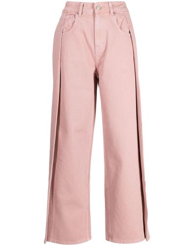 B+ AB Weite Jeans mit Einsätzen - Pink