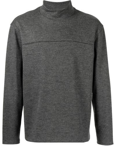 3.1 Phillip Lim Mock-neck Wool-blend Sweater - Gray