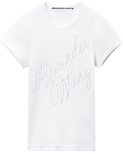 Alexander Wang Logo-print cotton T-shirt - Weiß