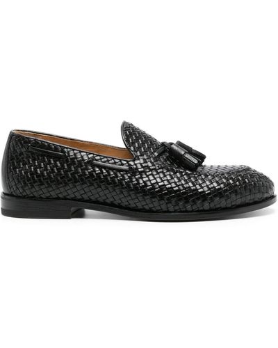 Henderson Gewebte Loafer mit Quasten - Schwarz