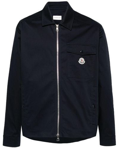 Moncler ロゴ ライトジャケット - ブルー