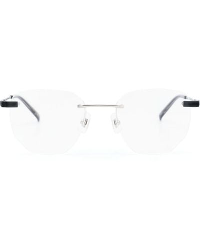 Dunhill Rahmenlose Brille mit schmalen Bügeln - Grau