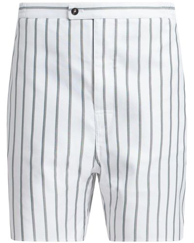 Ferragamo Striped Bermuda Shorts - White