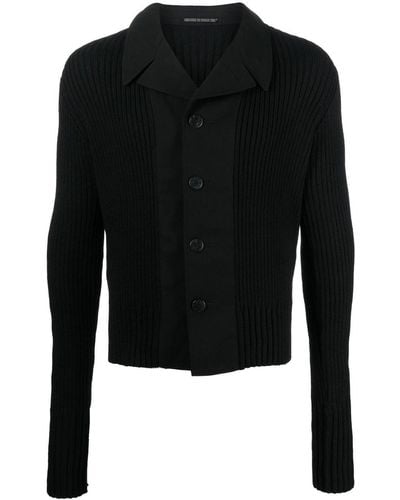 Yohji Yamamoto Blazer-style Wool Cardigan - Black