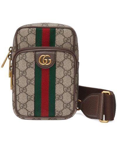 Gucci Mini Ophidia Shoulder Bag - Brown