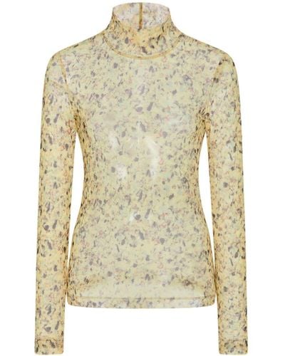 Rosetta Getty T-shirt Met Col - Naturel