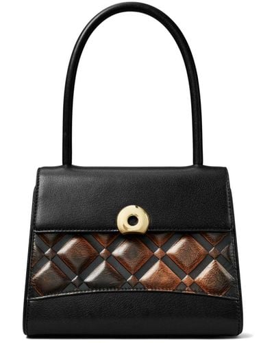 Tory Burch Small Deville Patchwork Tote Bag - Black