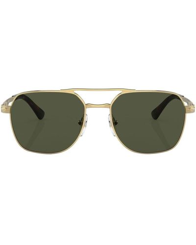 Persol Sonnenbrille mit eckigem Gestell - Grün