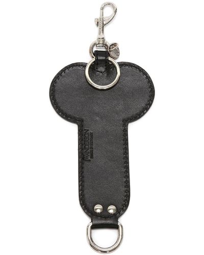 JW Anderson Leren Sleutelhanger - Zwart