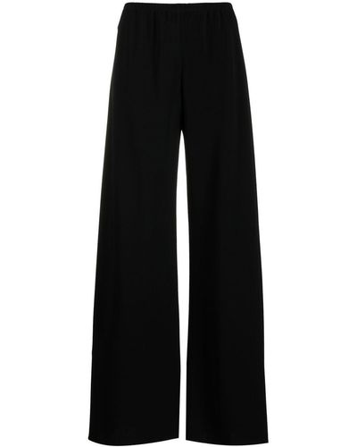 The Row Pantalones anchos de talle alto - Negro