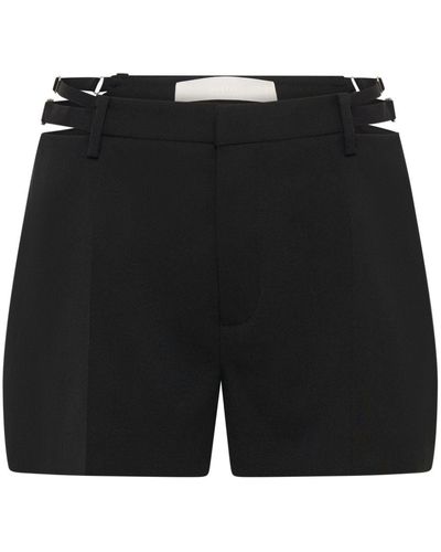 Dion Lee Lingerie Stretch-wool Shorts - Black