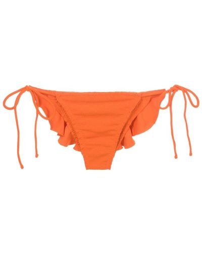 Clube Bossa Malgosia Ruffle-hem Bikini Bottoms - Orange