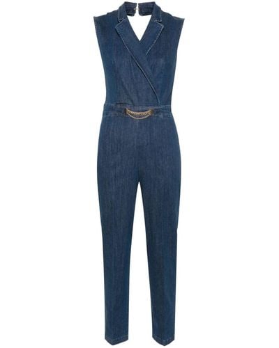 Liu Jo Combinaison en jean à design sans manches - Bleu