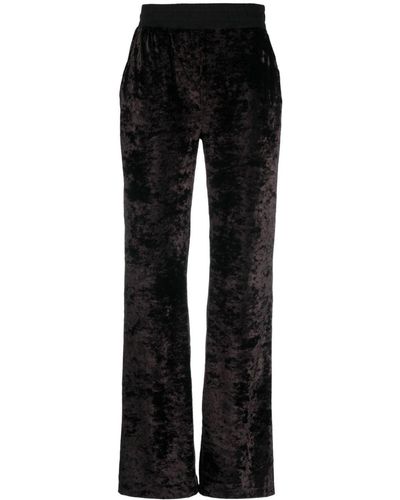 Moschino Jeans ベルベット ストレートパンツ - ブラック