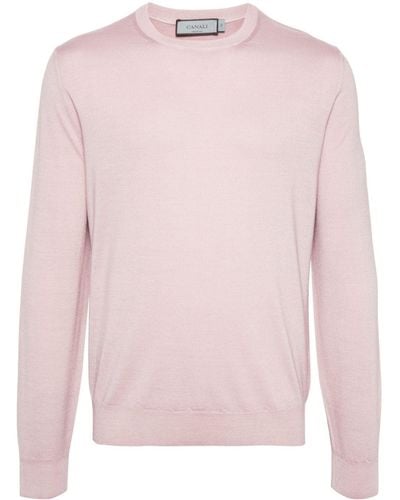 Canali Klassischer Pullover - Pink
