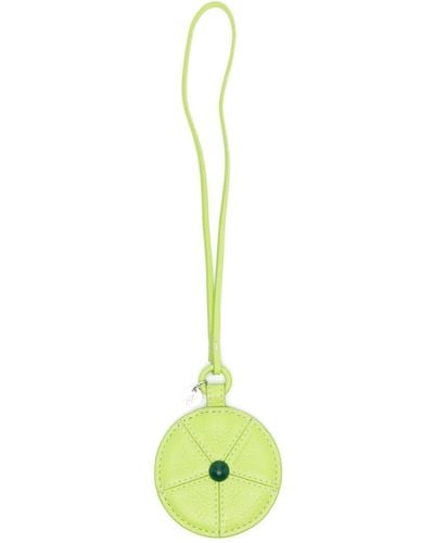 JW Anderson Lime Leather Keyring - Green