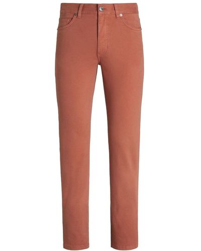 Zegna Klassische Slim-Fit-Jeans - Rot