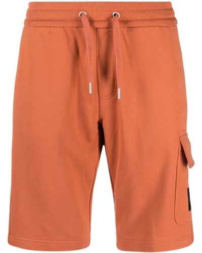 Calvin Klein Logo-patch Cotton Track Pants - Orange