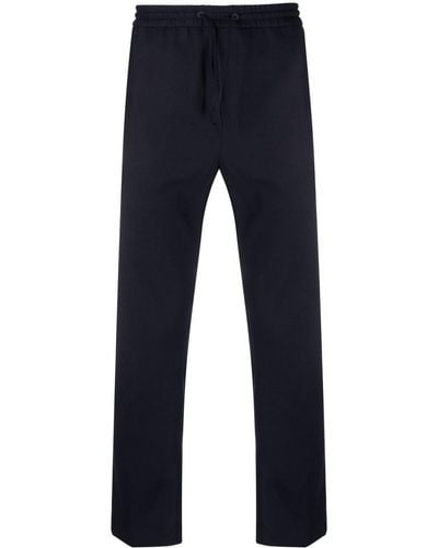 Calvin Klein Straight-leg Drawstring-waist Trousers - Blue