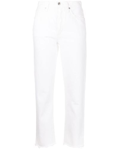 Citizens of Humanity Cropped-Jeans mit hohem Bund - Weiß