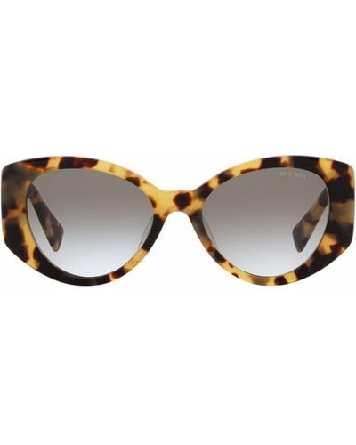 Miu Miu Tortoiseshell Cat-eye Sunglasses - Brown