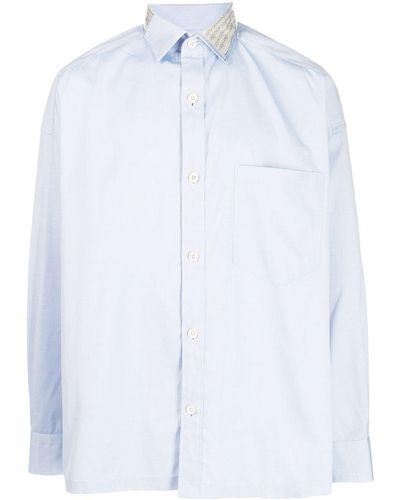 Kolor Oversized Cotton Shirt - Blue
