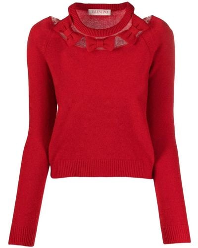 Valentino Garavani Bow-embellished Sweater - Red