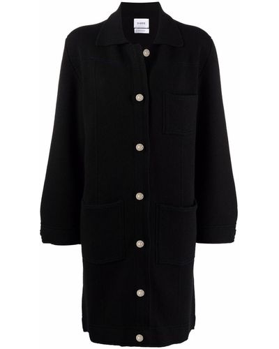 Barrie Single-breasted Cashmere-cotton Blend Coat - Black