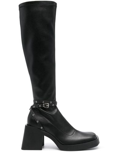 Justine Clenquet Chloe 90mm Leather Boots - Black