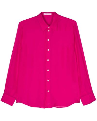 Helmut Lang Long-sleeve Silk Shirt - Pink