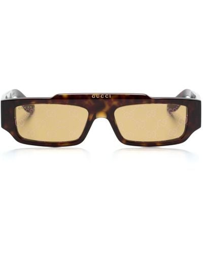 Gucci Rectangle-frame Sunglasses - Natural
