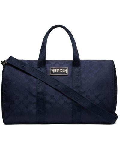 Vilebrequin Bag-72 Reisetasche mit Monogramm-Jacquard - Blau