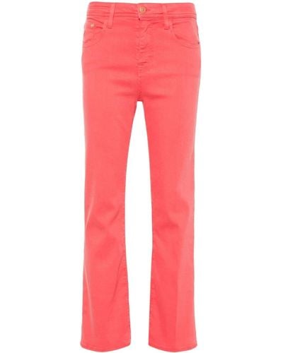 Jacob Cohen Kate Straight-Leg-Jeans mit hohem Bund - Rot