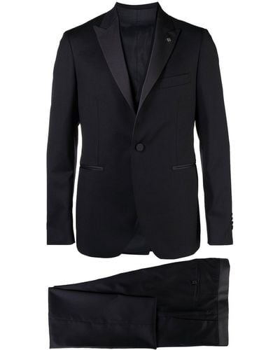 Tagliatore Three-piece Tuxedo Suit - Blue