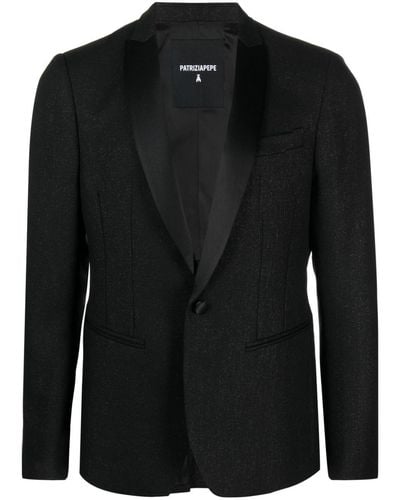 Patrizia Pepe Slim-cut tuxedo suit jacket - Nero