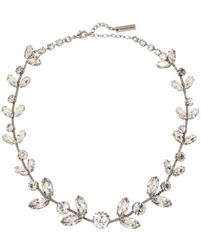 Jennifer Behr Collar de cadena Liza con cristal - Blanco