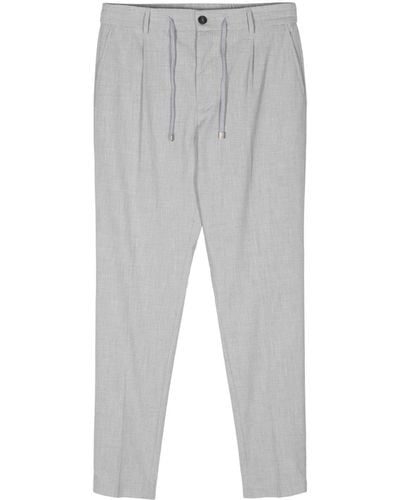 Peserico Pleat-detailing Straight-leg Pants - Gray
