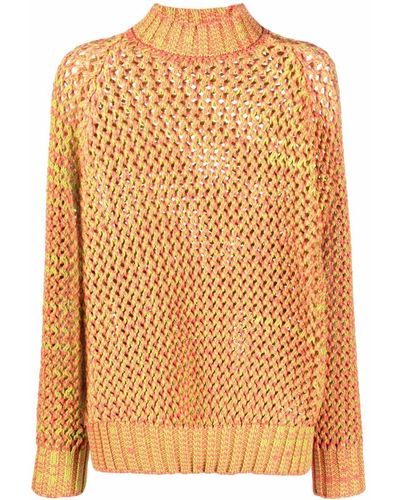Sunnei Open-knit Sweater - Orange
