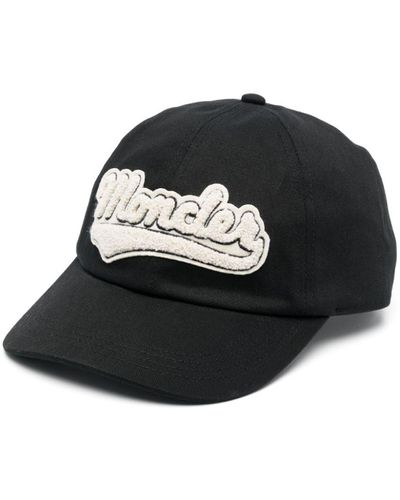 Moncler Cappello da baseball con applicazione - Nero