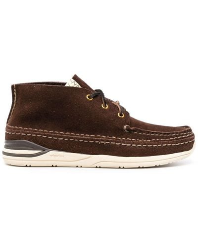 Visvim Voyageur Moc Folk Leather Sneakers - Brown