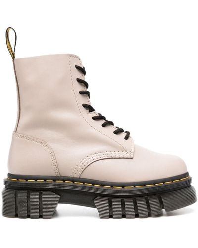 Dr. Martens Audrick 8-eyeye Lux Leather Ankle Boots - Natural